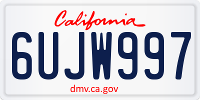CA license plate 6UJW997