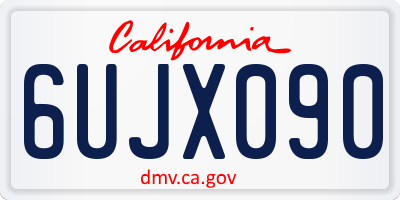 CA license plate 6UJX090
