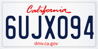 CA license plate 6UJX094