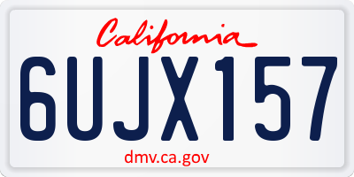 CA license plate 6UJX157