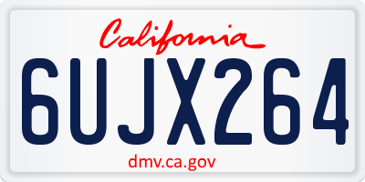 CA license plate 6UJX264
