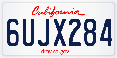 CA license plate 6UJX284