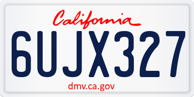 CA license plate 6UJX327