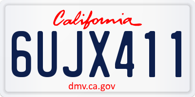 CA license plate 6UJX411