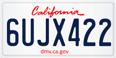 CA license plate 6UJX422