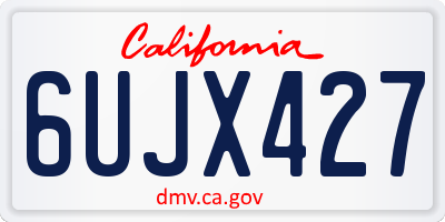 CA license plate 6UJX427