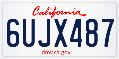 CA license plate 6UJX487