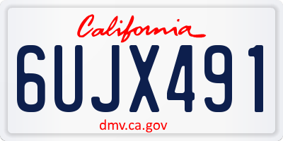 CA license plate 6UJX491