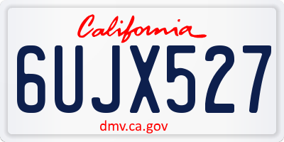 CA license plate 6UJX527