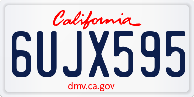 CA license plate 6UJX595
