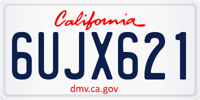 CA license plate 6UJX621