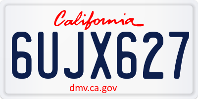 CA license plate 6UJX627