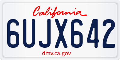 CA license plate 6UJX642