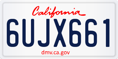 CA license plate 6UJX661