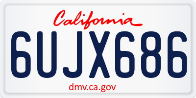 CA license plate 6UJX686