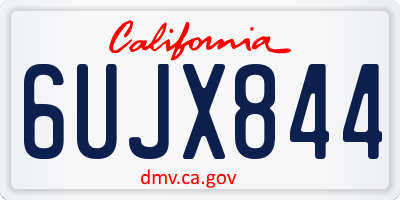 CA license plate 6UJX844