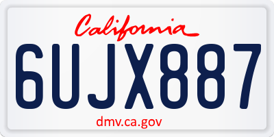 CA license plate 6UJX887