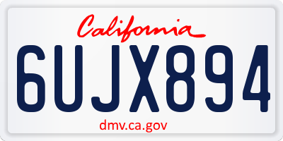 CA license plate 6UJX894