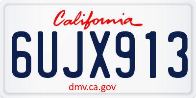 CA license plate 6UJX913
