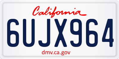 CA license plate 6UJX964