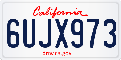 CA license plate 6UJX973