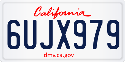 CA license plate 6UJX979