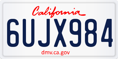 CA license plate 6UJX984