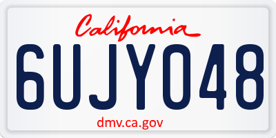 CA license plate 6UJY048