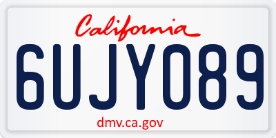 CA license plate 6UJY089