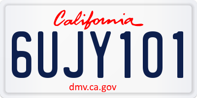CA license plate 6UJY101