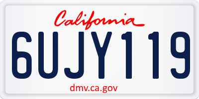 CA license plate 6UJY119