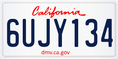 CA license plate 6UJY134