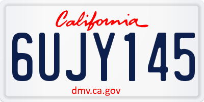CA license plate 6UJY145
