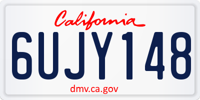 CA license plate 6UJY148