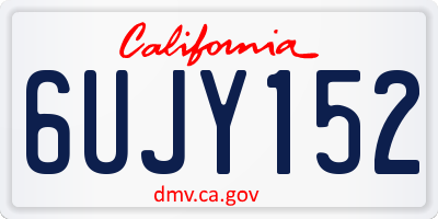 CA license plate 6UJY152