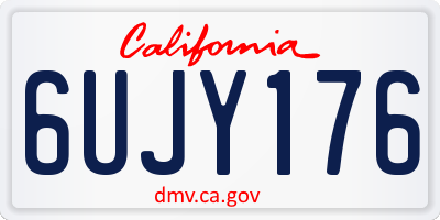 CA license plate 6UJY176