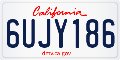 CA license plate 6UJY186