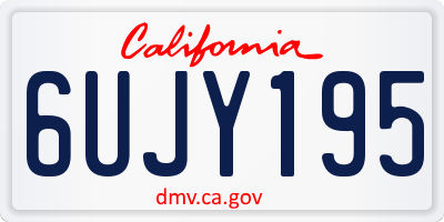CA license plate 6UJY195