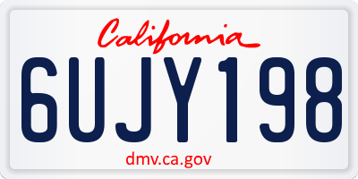 CA license plate 6UJY198