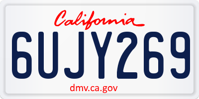 CA license plate 6UJY269