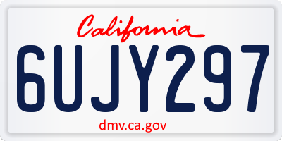 CA license plate 6UJY297