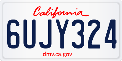 CA license plate 6UJY324