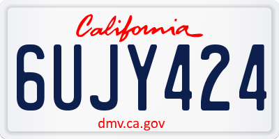 CA license plate 6UJY424