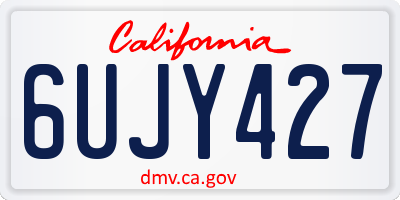 CA license plate 6UJY427
