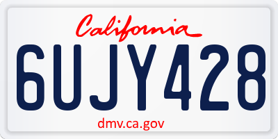 CA license plate 6UJY428