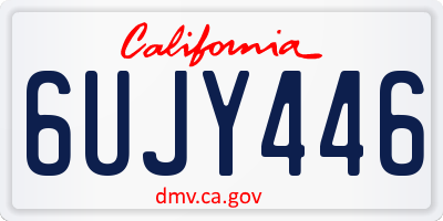 CA license plate 6UJY446