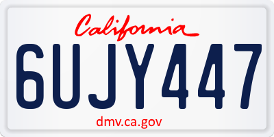 CA license plate 6UJY447