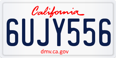 CA license plate 6UJY556