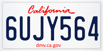 CA license plate 6UJY564