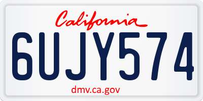 CA license plate 6UJY574